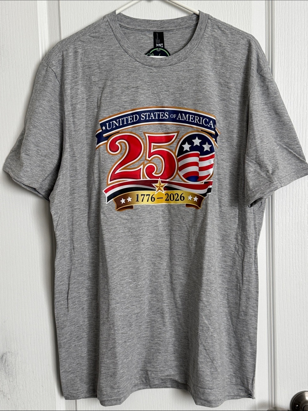 LuckyStitch United States of America 250 Anniversary Shirt / 2XL / Gray / NEW